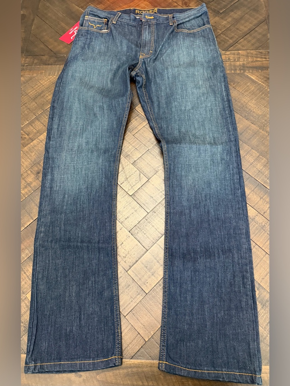 Kimes Ranch Men's Bootcut Jeans in Blue Denim